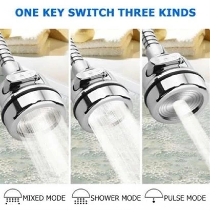 TUFEYO 360 Derece Dönebilen 3 Kademeli Tasarruflu Musluk Başlığı