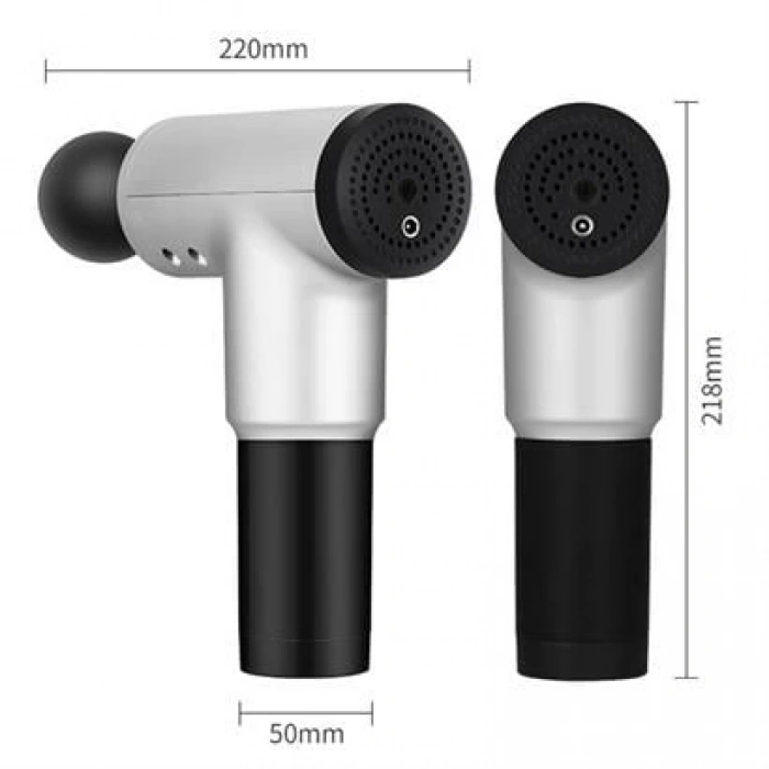 TUFEYO  6 Farklı Seviyeli Titreşimli 4 Farklı Başlıklı Büyük Boy Masaj Tabancası