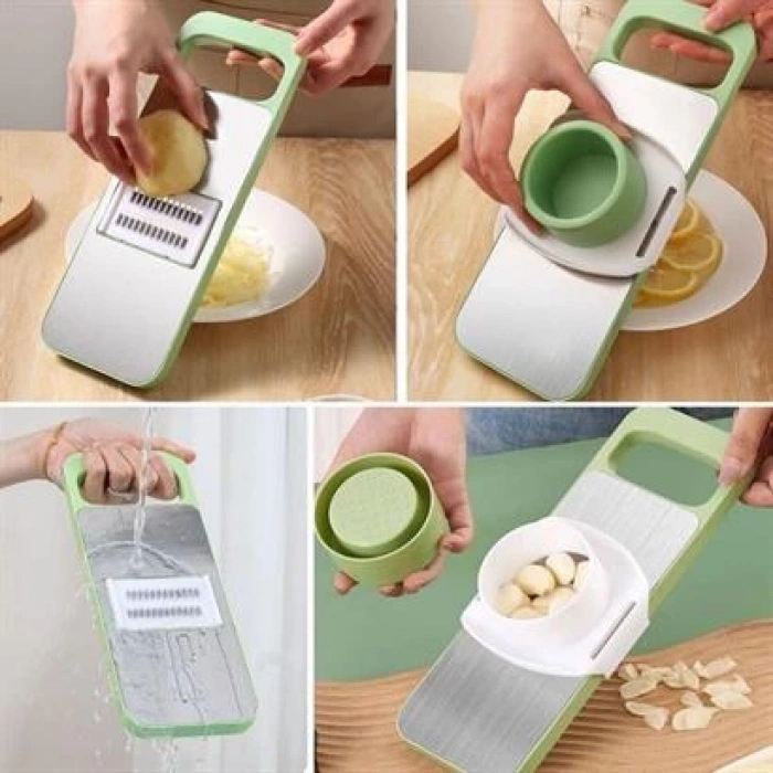 TUFEYO 7 Farklı Bıçaklı Doğrayıcı Keskin Pratik Mutfak Rendesi Doğrayıcı