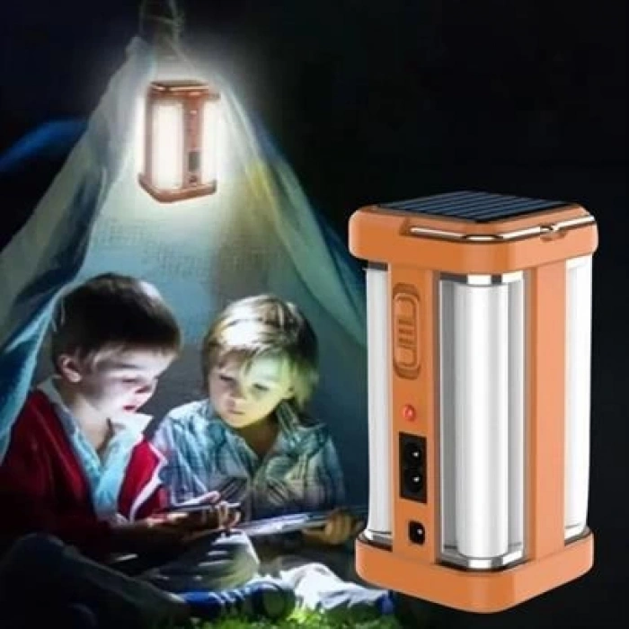 TUFEYO 80 Ledli Süper Güçlü Güneş Enerjisi İle Şarj Olabilen Solar Lamba Asılabilir Işıldak HG-1664