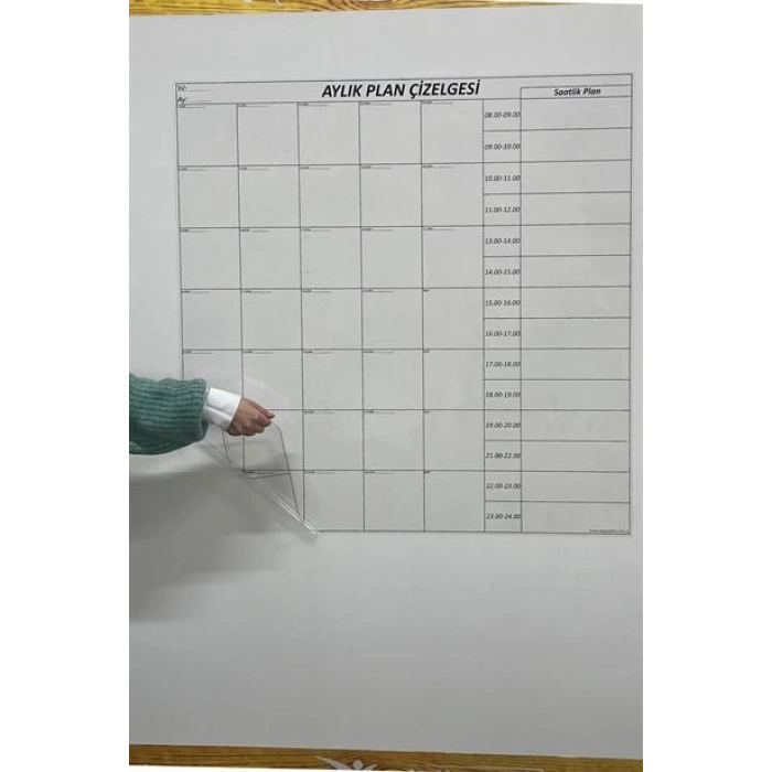 TUFEYO Aylık Planlayıcı Manyetik Duvar Stickerı Takvim Plan Çizelgesi