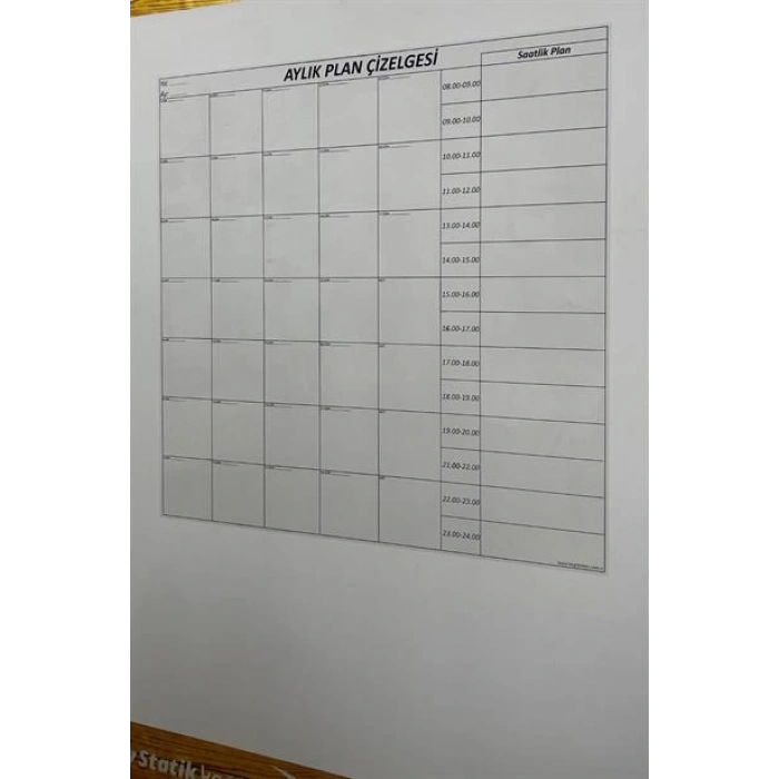 TUFEYO Aylık Planlayıcı Manyetik Duvar Stickerı Takvim Plan Çizelgesi