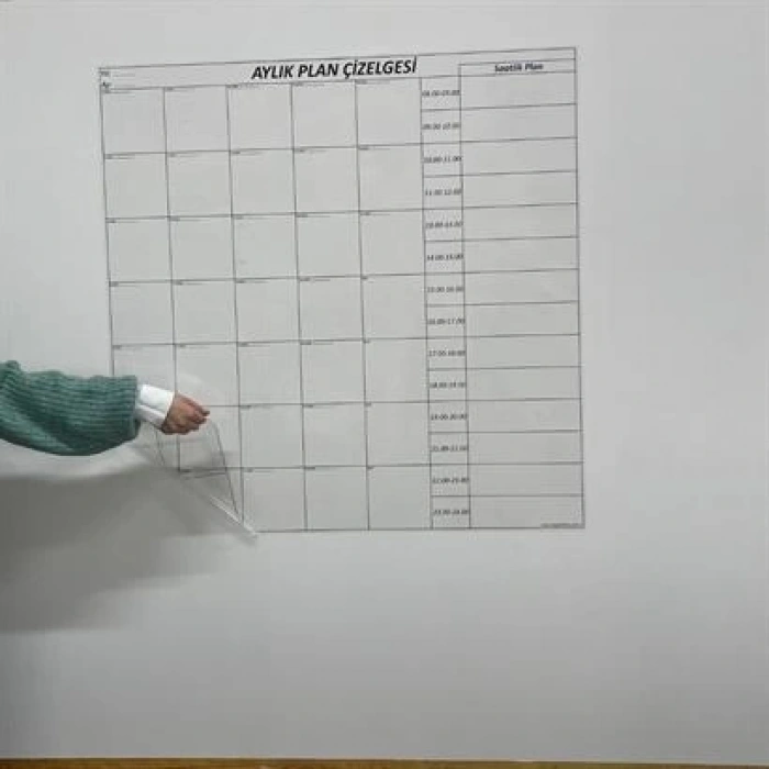 TUFEYO Aylık Planlayıcı Manyetik Duvar Stickerı Takvim Plan Çizelgesi