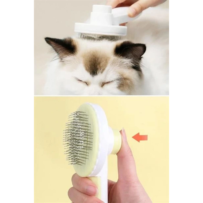 TUFEYO Basmalı Kedi Köpek Tüy Toparlayıcı Masaj Etkili Pet Fırçası