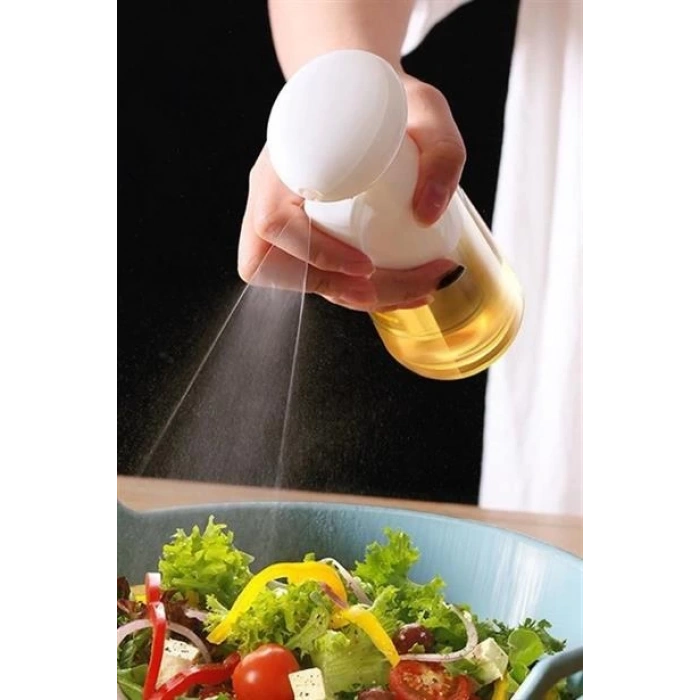 TUFEYO  Çok Amaçlı Cam Şişe Püskürtmeli Dağıtıcı Yağdanlık Limonluk Sirke Sosluk Spreyi Beyaz