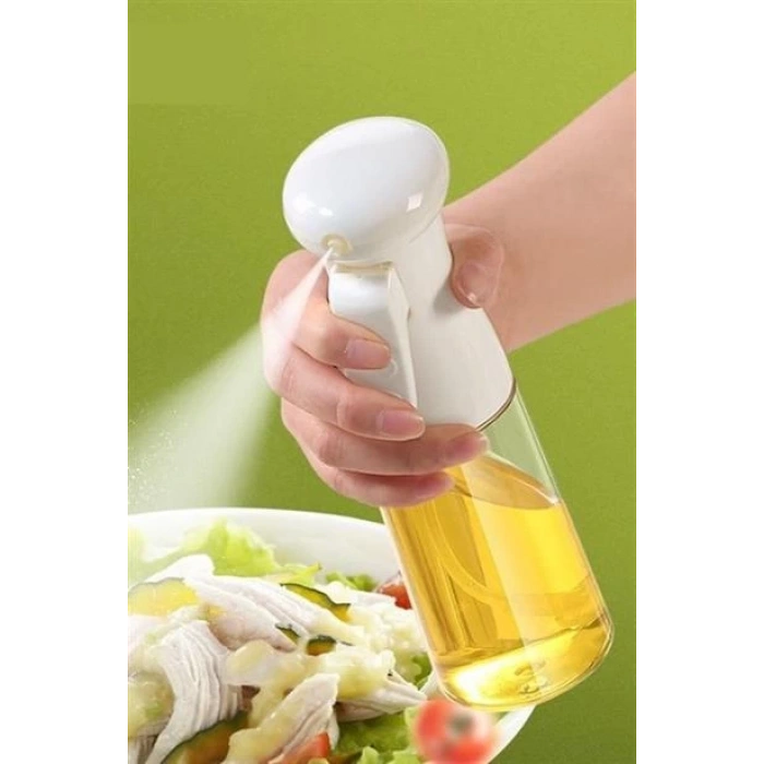 TUFEYO  Çok Amaçlı Cam Şişe Püskürtmeli Dağıtıcı Yağdanlık Limonluk Sirke Sosluk Spreyi Beyaz