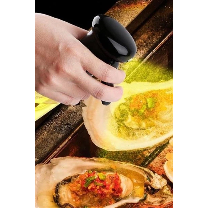 TUFEYO  Çok Amaçlı Cam Şişe Püskürtmeli Dağıtıcı Yağdanlık Limonluk Sirke Sosluk Spreyi Siyah