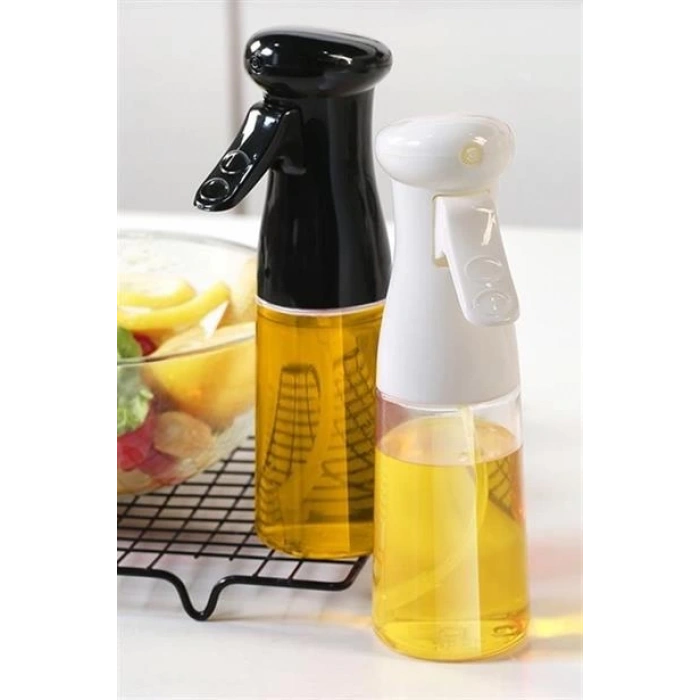 TUFEYO  Çok Amaçlı Cam Şişe Püskürtmeli Dağıtıcı Yağdanlık Limonluk Sirke Sosluk Spreyi Siyah