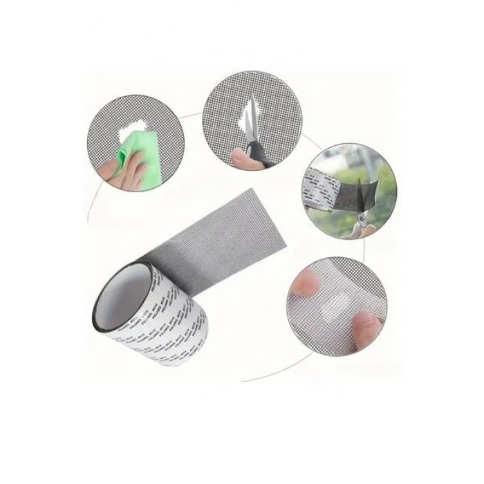 TUFEYO Güçlü Yapışkanlı Pencere Tamir Bandı, Böcek Önleyici Yama Bandı 2 mt x 5 cm