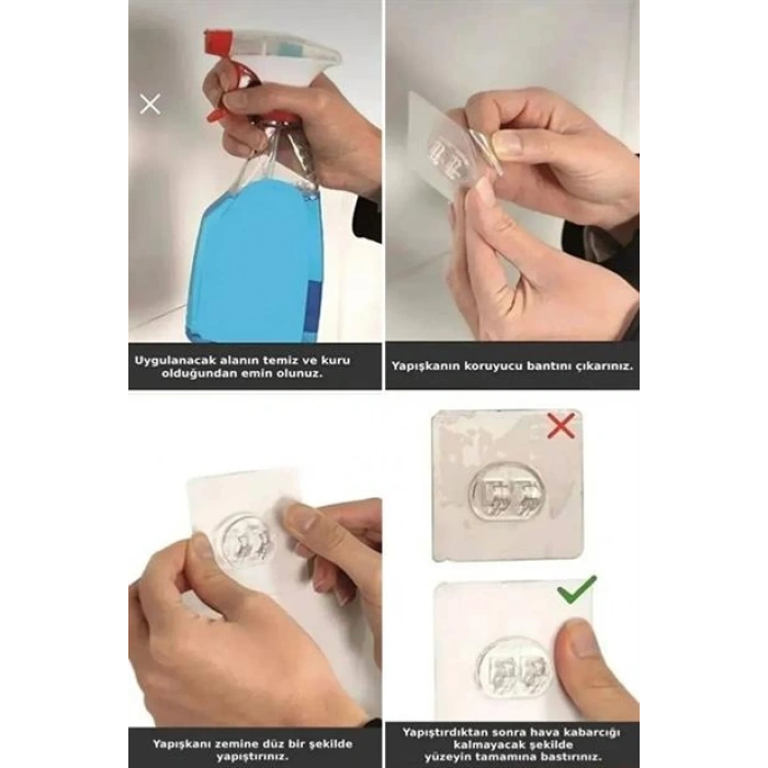 TUFEYO  Kendiliğinden Yapışkanlı Dekoratif Tekli Sabunluk Siyah