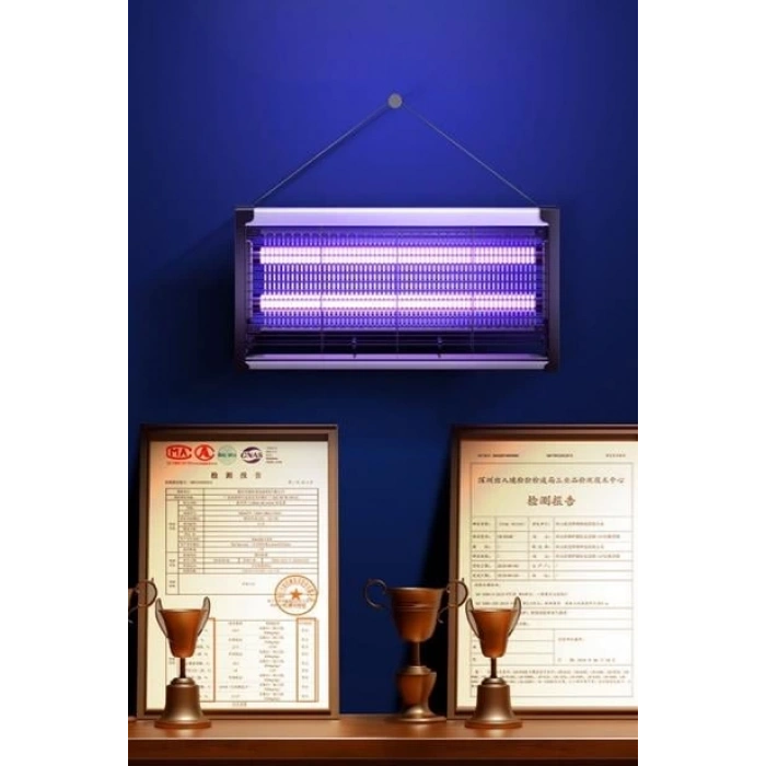 TUFEYO Masaüstü veya Duvara Asılabilen 10W Uzun Enli Sessiz Sinek Öldürücü UV Mor Işıklı Makina