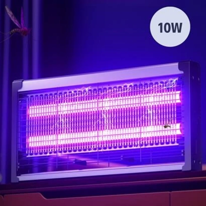 TUFEYO Masaüstü veya Duvara Asılabilen 10W Uzun Enli Sessiz Sinek Öldürücü UV Mor Işıklı Makina