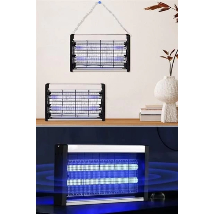 TUFEYO Masaüstü veya Duvara Asılabilen 10W Uzun Enli Sessiz Sinek Öldürücü UV Mor Işıklı Makina