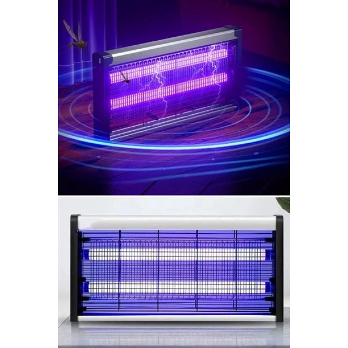 TUFEYO Masaüstü veya Duvara Asılabilen 10W Uzun Enli Sessiz Sinek Öldürücü UV Mor Işıklı Makina