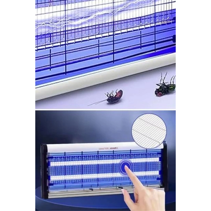 TUFEYO Masaüstü veya Duvara Asılabilen 10W Uzun Enli Sessiz Sinek Öldürücü UV Mor Işıklı Makina
