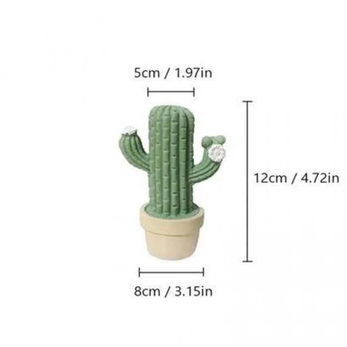 TUFEYO Mini Kaktüs Dekoratifli Pilli Led Masa Gece Lambası Aydınlatma