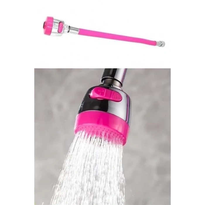 TUFEYO Oynar Başlıklı Tasarruflu Kubar Musluk Borusu ve Başlığı  Pembe