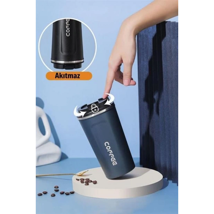 TUFEYO Paslanmaz Çelik Isı Yalıtımlı  Sızdırmaz Isı Ölçerli Dijital Ekranlı Kahve ve Çay Termosu