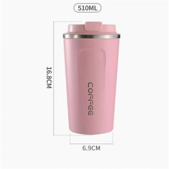 TUFEYO Paslanmaz Çelik Isı Yalıtımlı  Sızdırmaz Isı Ölçerli Dijital Ekranlı Kahve ve Çay Termosu