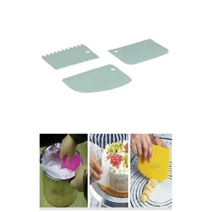 TUFEYO Pasta Hamur Şekillendirici Spatula Kesici Kazıyıcı Dekoratör Set