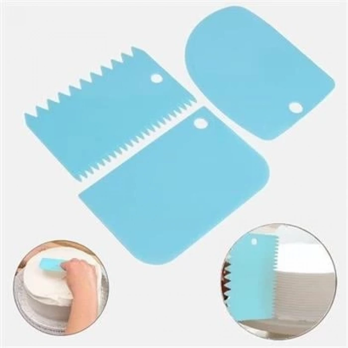 TUFEYO Pasta Hamur Şekillendirici Spatula Kesici Kazıyıcı Dekoratör Set