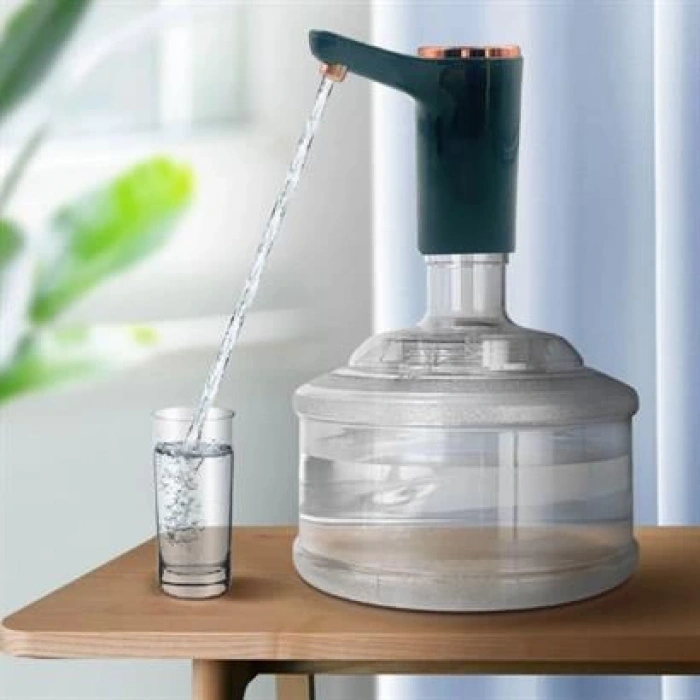 TUFEYO Retro Model Otomatik Damacana Pompası Aparatı Yeşil Renk Bakır Detaylı