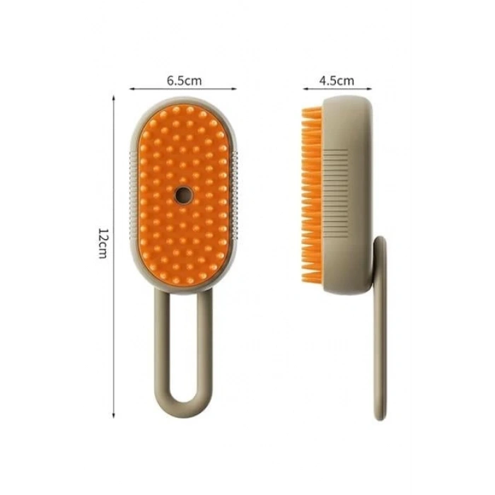 TUFEYO  Saplı Su Püskürtmeli Kedi Köpek Fırçası Masaj Etkili Tüy Toplama Tarağı