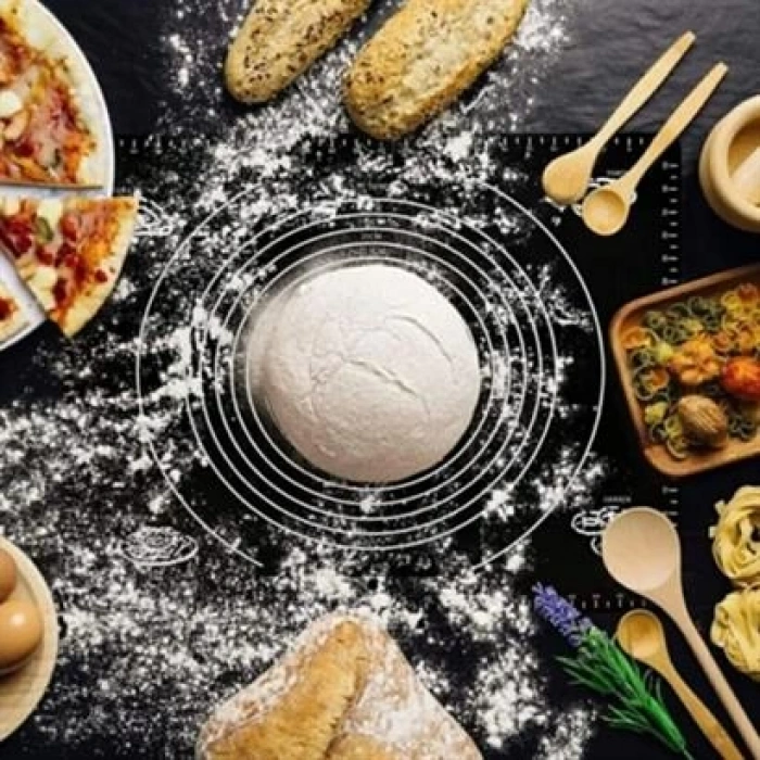 TUFEYO Silikon Çok Amaçlı Geniş Hamur Matı Hamur Açma Matı 40*50 cm