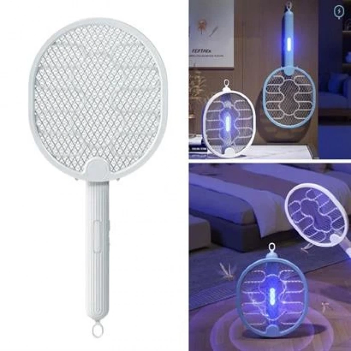 TUFEYO Sinek Öldürücü Masaüstü Olabilen Katlanabilir Şarjlı Sinek Raketi 5W 400mAh