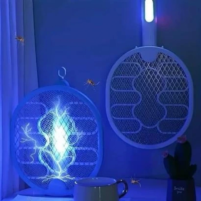 TUFEYO Sinek Öldürücü Masaüstü Olabilen Katlanabilir Şarjlı Sinek Raketi 5W 400mAh