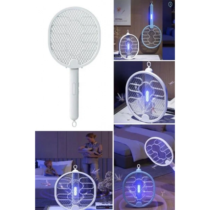 TUFEYO Sinek Öldürücü Masaüstü Olabilen Katlanabilir Şarjlı Sinek Raketi 5W 400mAh