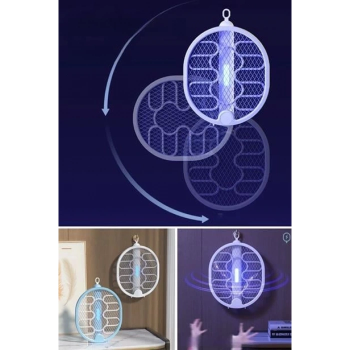 TUFEYO Sinek Öldürücü Masaüstü Olabilen Katlanabilir Şarjlı Sinek Raketi 5W 400mAh