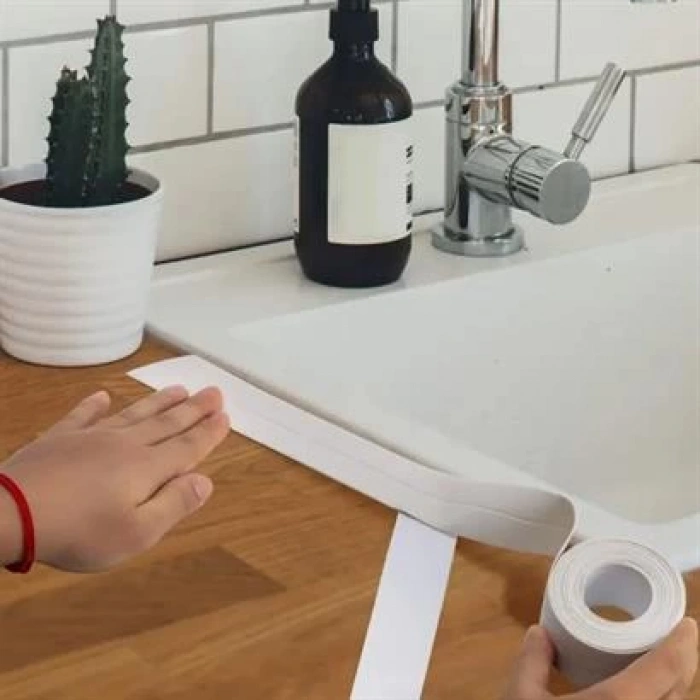 TUFEYO  Su Sızdırmaz Banyo Mutfak Lavabo Küvet İzolasyon Şerit Bant,Lavabo Kenar Bandı 3.2 mt x 38 mm