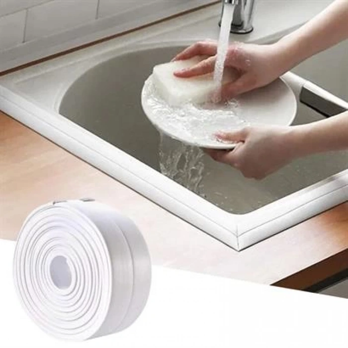 TUFEYO  Su Sızdırmaz Banyo Mutfak Lavabo Küvet İzolasyon Şerit Bant,Lavabo Kenar Bandı 3.2 mt x 38 mm