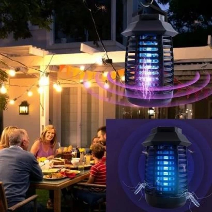 TUFEYO Tutma ve Asma Saplı Ledli Sinek Makinası 2W Sinek Öldürücü UV Mor Işıklı Aparat