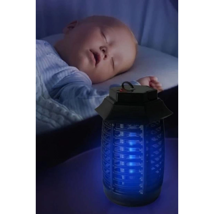 TUFEYO Tutma ve Asma Saplı Ledli Sinek Makinası 2W Sinek Öldürücü UV Mor Işıklı Aparat