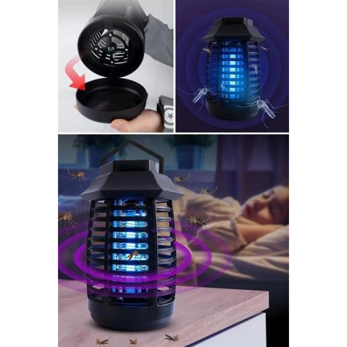 TUFEYO Tutma ve Asma Saplı Ledli Sinek Makinası 2W Sinek Öldürücü UV Mor Işıklı Aparat