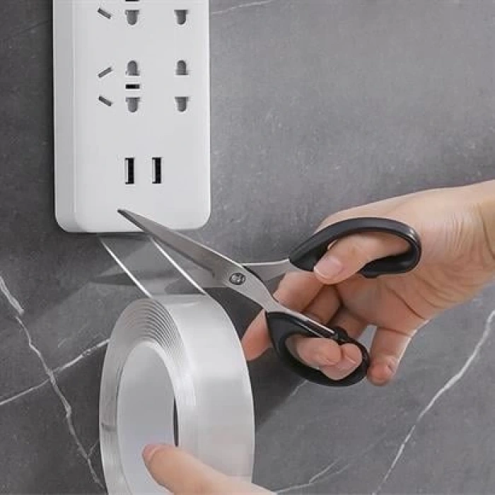 TUFEYO Ultra Güçlü Çift Taraflı 2 mt x 3 cm Çift Taraflı Nano Bant