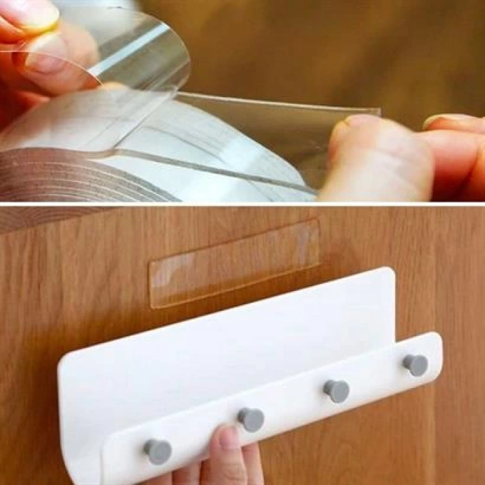 TUFEYO Ultra Güçlü Çift Taraflı 2 mt x 3 cm Çift Taraflı Nano Bant