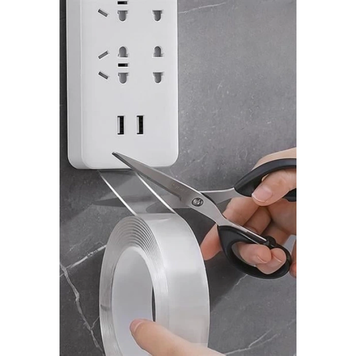 TUFEYO Ultra Güçlü Çift Taraflı 2 mt x 3 cm Çift Taraflı Nano Bant