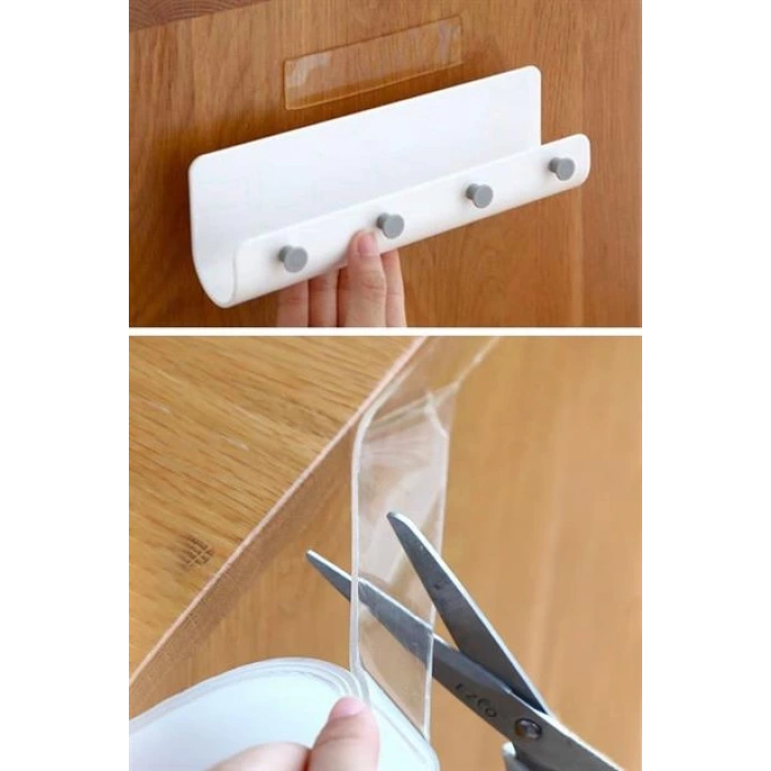 TUFEYO Ultra Güçlü Çift Taraflı 2 mt x 3 cm Çift Taraflı Nano Bant