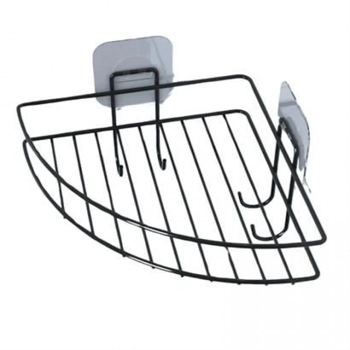 TUFEYO Yapışkanlı Banyo Köşeliği Kancalı Köşe Rafı Duş Şampuanlık Duvar Düzenleyici Organizer Raf