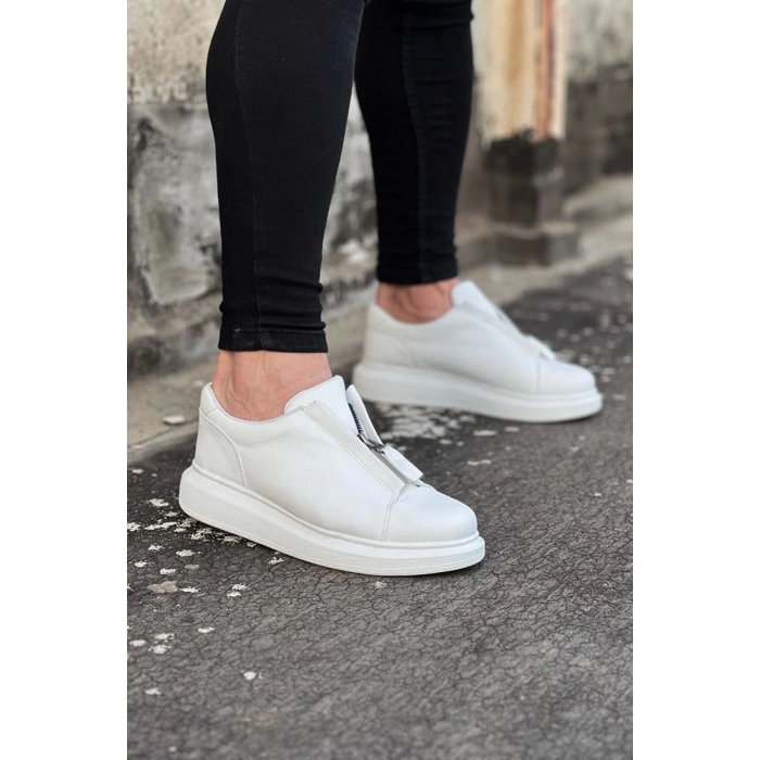 WG010 Beyaz Cilt Erkek Casual Ayakkabı