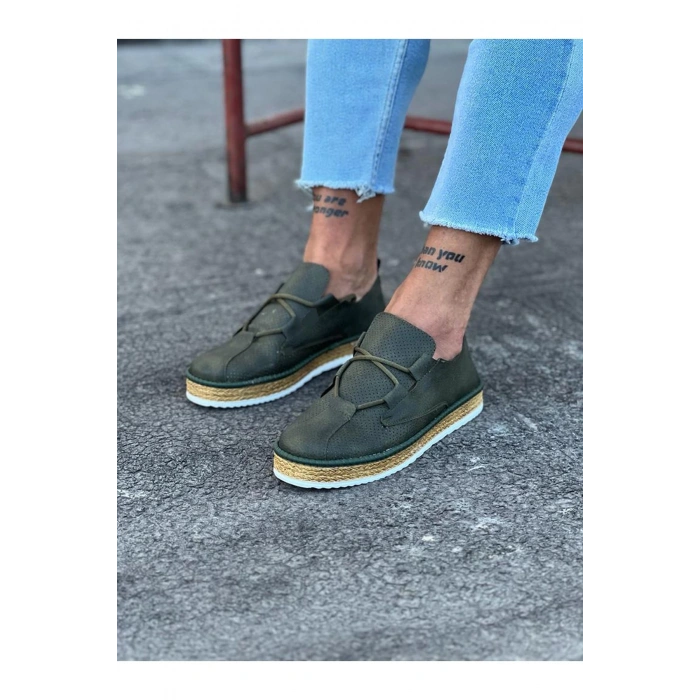 WG015 Haki Erkek Casual Ayakkabı