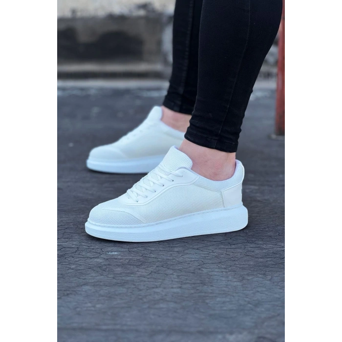 WG019 Beyaz Triko Erkek Casual Ayakkabı