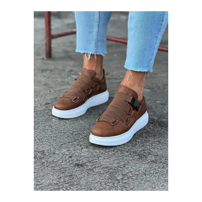WG033  Taba Erkek Yüksek Taban  Ayakkabı