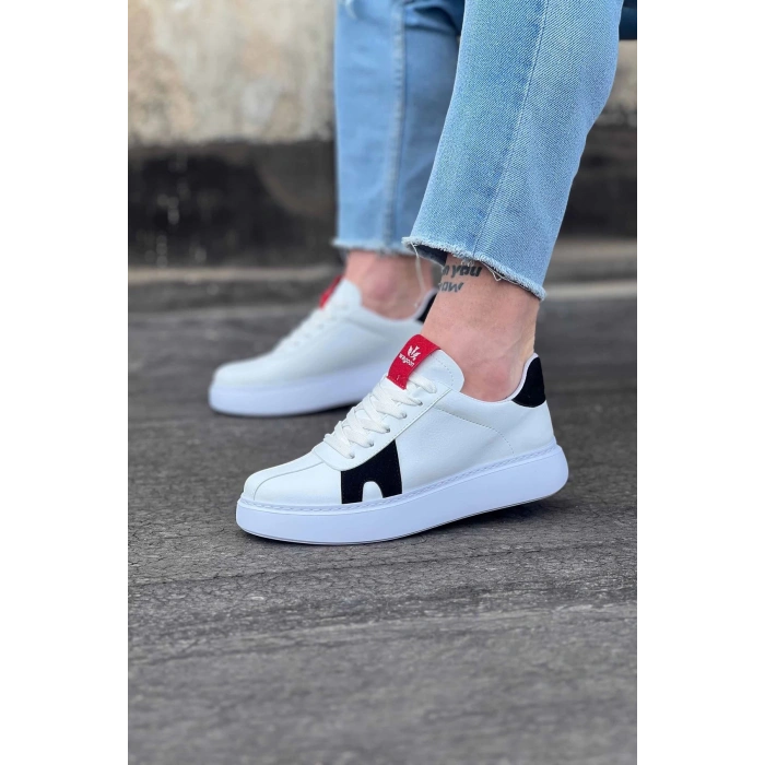 WG040 Beyaz Siyah Erkek Casual Ayakkabı