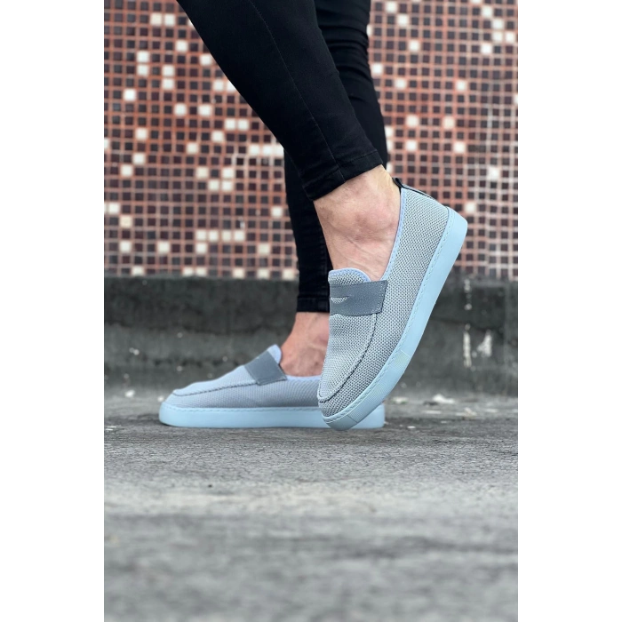 WG061 Gri Triko Babet Erkek Casual Ayakkabı