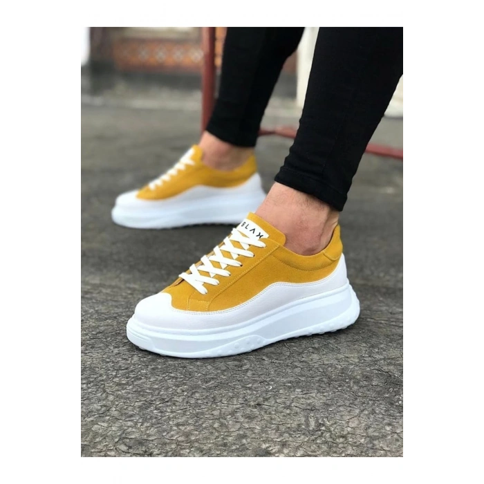 WG507 Beyaz Sarı Erkek Ayakkabı