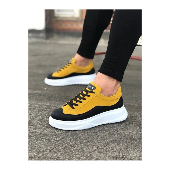 WG507 Siyah Sarı Erkek Ayakkabı